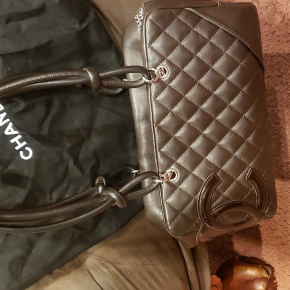 Chanel Cambon Bowling  Shoulder Bag Brown....like new - Picture 4 of 10